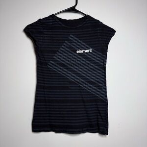 Vintage Element Midnight Baby Tee with Slate Stripes